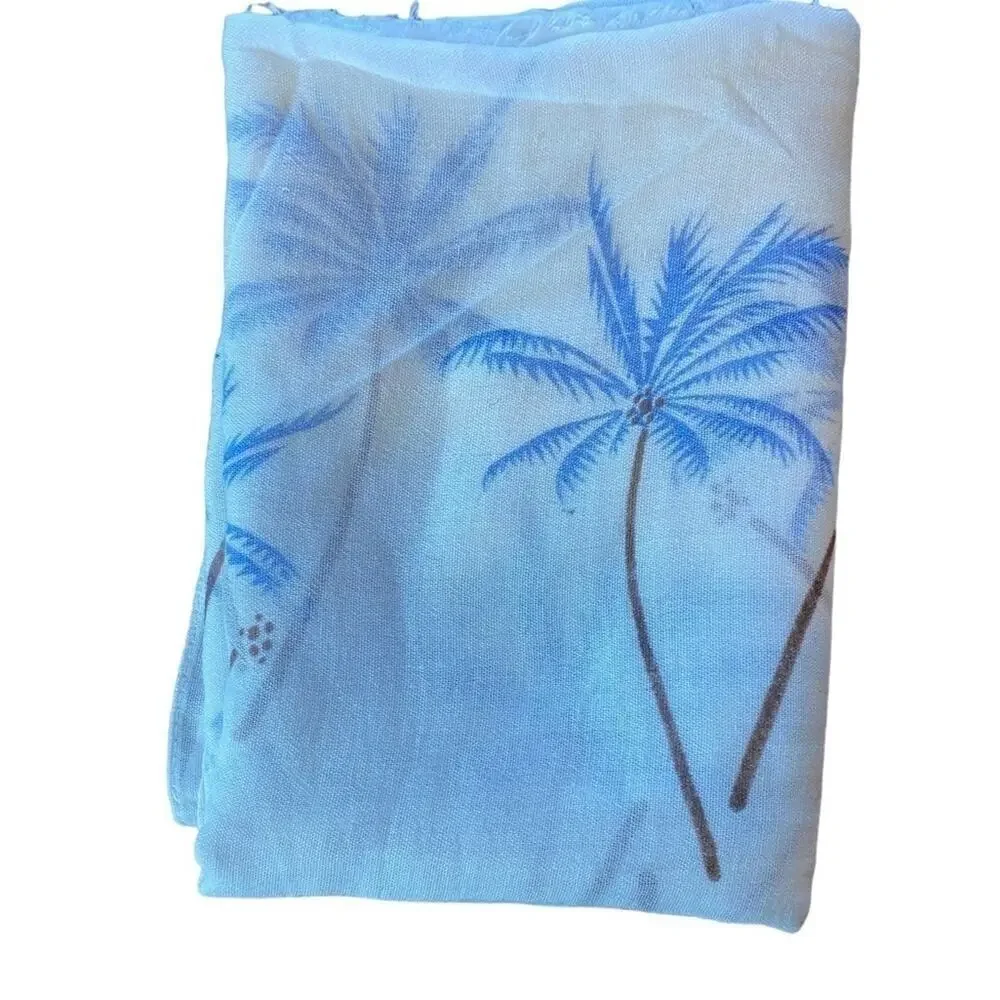 JC Fashion Palm Tree Print Scarf Women's One Size New with Tags